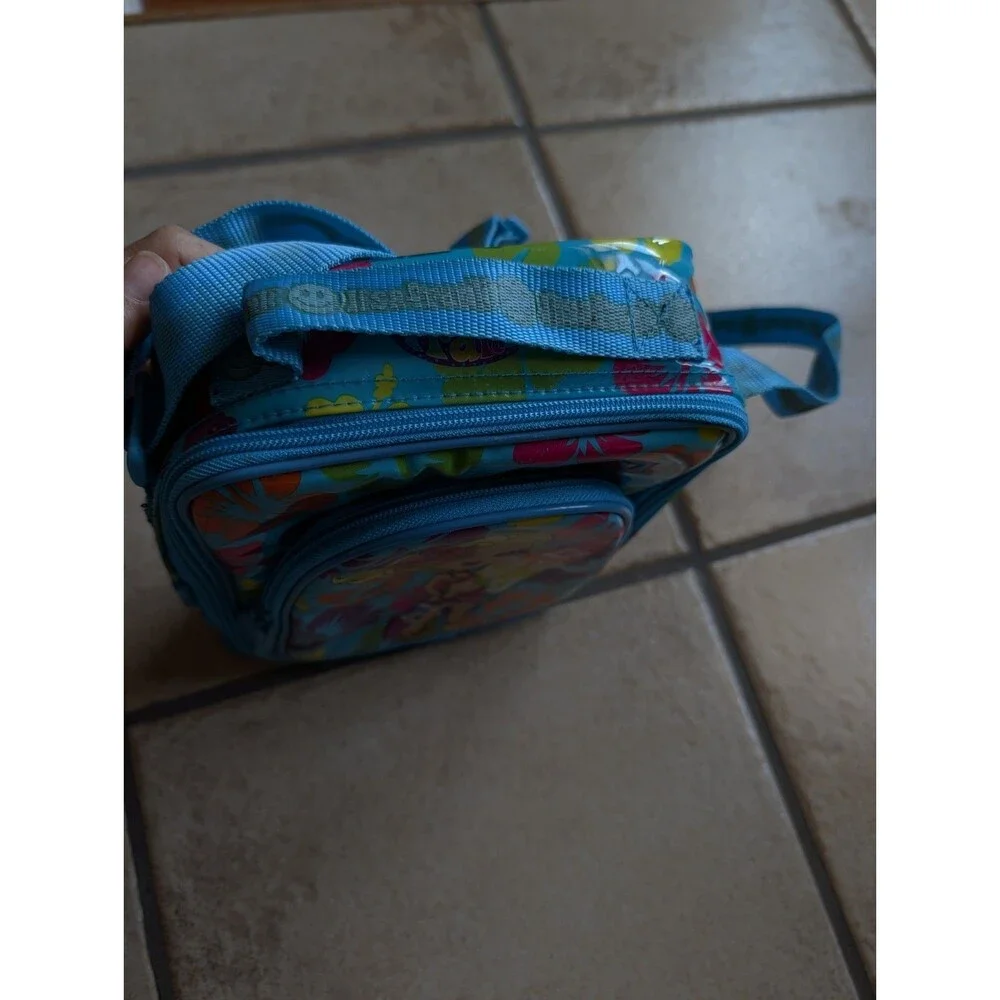 Vintage 90s Lisa Frank Insulated Lunch Box Surfer Girl Long Strap 2 Compartments